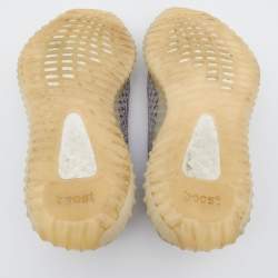 Pre Owned Yeezy x Adidas Multicolor Knit Fabric Boost 350 V2 Ash Pearl Sneakers Size 38 2/3