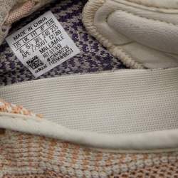 Pre Owned Yeezy x Adidas Multicolor Knit Fabric Boost 350 V2 Ash Pearl Sneakers Size 38 2/3