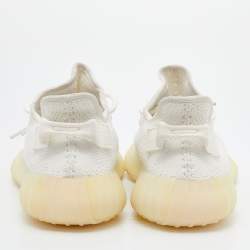 Pre Owned حذاء رياضي ييزي x أديداس بوست 350 ڨي2 تريبل وايت قماش تريكو أبيض مقاس 42