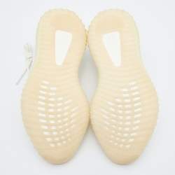 Pre Owned حذاء رياضي ييزي x أديداس بوست 350 ڨي2 تريبل وايت قماش تريكو أبيض مقاس 42