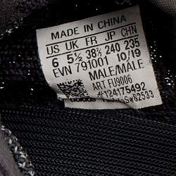 Pre Owned Yeezy x Adidas Black Knit Fabric Boost 350 V2 Static Sneakers Size 38 2/3
