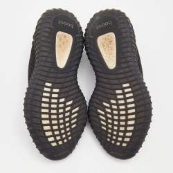 Pre Owned Yeezy x Adidas Black Knit Fabric Boost 350 V2 Static Sneakers Size 38 2/3