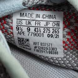 Pre Owned Yeezy x Adidas Grey/Blue Tint Knit Fabric Boost 350 V2 Static Non-Reflective Sneakers Size 43 1/3