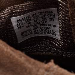 Pre Owned Yeexy x Adidas Khaki Brown Suede Boost 750 High Top Sneakers Size 44 2/3