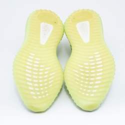 Pre Owned Yeezy x Adidas Green Knit Fabric Boost 350 V2 Yeeree Low Top Sneakers Size 39 1/3