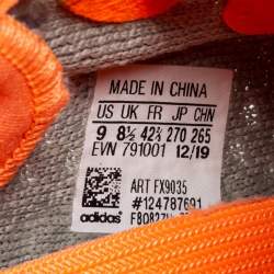 Pre Owned Adidas x Yeezy Grey Fabric Boost 350 V2 Desert Sage Sneakers Size 42.5