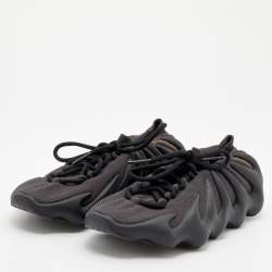 Pre Owned Yeezy x Adidas Black Knit Fabric 450 Dark Slate Sneakers Size 42