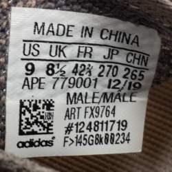 Pre Owned حذاء رياضي ييزي × أديداس بوست 380 في2 ميست قماش تريكو رصاصي/بيج مقاس 42 2/3