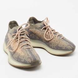 Pre Owned Yeezy x Adidas Multicolor Knit Fabric Yeezy Boost 380 Mist Sneakers Size 39 1/3