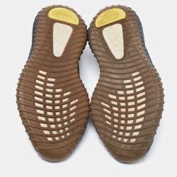 Pre Owned Yeezy x Adidas Dark Grey Knit Fabric Boost 350 V2 Cinder Sneakers Size 42.5