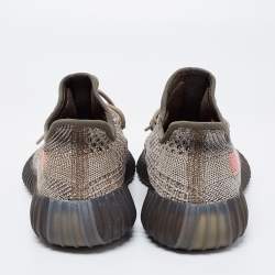 مملوكة مسبقًا حذاء رياضي ييزي x أديداس بوست 350 ڨي2 اش ستون قماش تريكو متعدد الألوان بعنق منخفض مقاس 43 1/3 