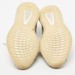 Pre Owned Yeezy x adidas Multicolor Knit Fabric Boost 350 V2 Ash Pearl Sneakers Size 45 2/3