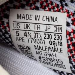 مملوكة مسبقًا Yeezy x adidas White/Black Knit Fabric Boost 350 V2 Zebra Sneakers Size 37 1/3