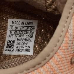 مملوكة مسبقًا Yeezy x Adidas Light Brown Knit Fabric Boost 350 V2 Sand Taupe Sneakers Size 37 1/3