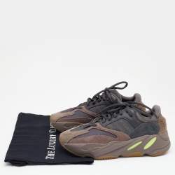Pre Owned Yeezy x Adidas Multicolor Suede and Mesh Boost 700 Mauve Sneakers Size 38