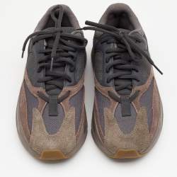 Pre Owned Yeezy x Adidas Multicolor Suede and Mesh Boost 700 Mauve Sneakers Size 38