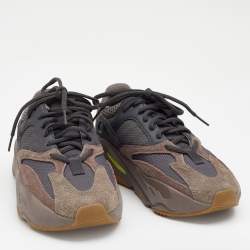 Pre Owned Yeezy x Adidas Multicolor Suede and Mesh Boost 700 Mauve Sneakers Size 38