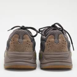 Pre Owned Yeezy x Adidas Multicolor Suede and Mesh Boost 700 Mauve Sneakers Size 38