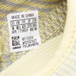 Pre Owned Yeezy x adidas Lime Yellow Knit Fabric Boost 350 V2 Antlia Low-Top Sneakers Size 42 2/3