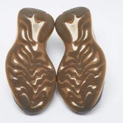 Pre Owned Yeezy x adidas Grey/Beige Knit Fabric Boost 380 Mist Low-Top Sneakers Size 43 1/3