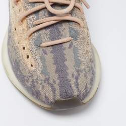 Pre Owned Yeezy x adidas Grey/Beige Knit Fabric Boost 380 Mist Low-Top Sneakers Size 43 1/3