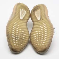 Pre Owned Yeezy x Adidas Grey Knit Fabric Boost 350 V2 True Form Sneakers Size 46