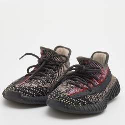 Pre Owned حذاء رياضي ييزي x أديداس بوست 350 V2 يشيل تريكو أسود عنق منخفض مقاس 2/3 38 