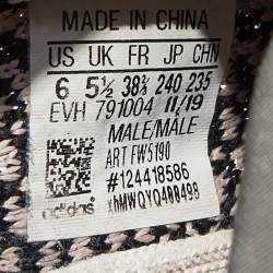 Pre Owned حذاء رياضي ييزي x أديداس بوست 350 V2 يشيل تريكو أسود عنق منخفض مقاس 2/3 38 