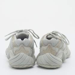 Pre Owned Yeezy x Adidas Grey Mesh and Suede 500 Salt Sneakers Size 40