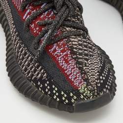 Pre Owned حذاء رياضي ييزي x أديداس بوست 350 V2 يشيل  قماش تريكو متعدد الألوان مقاس 1/3 37 