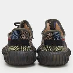 Pre Owned حذاء رياضي ييزي x أديداس بوست 350 V2 يشيل  قماش تريكو متعدد الألوان مقاس 1/3 37 