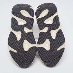 Pre Owned Yeezy x Adidas Off-White Leather, Suede and Mesh 700 Analog Sneakers Size 40 2/3