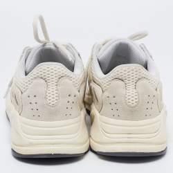 Pre Owned Yeezy x Adidas Off-White Leather, Suede and Mesh 700 Analog Sneakers Size 40 2/3