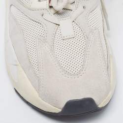 Pre Owned Yeezy x Adidas Off-White Leather, Suede and Mesh 700 Analog Sneakers Size 40 2/3