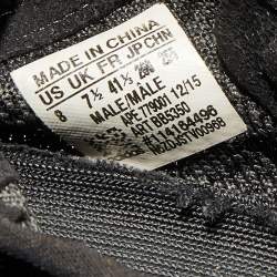 Pre Owned Yeezy x Adidas Black Knit Fabric Boost 350 Pirate Black Sneakers Size 41 1/3