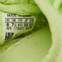 Pre Owned Yeezy x Adidas Neon Green Knit Fabric Boost 350 V2 Glow Sneakers Size 41 1/3