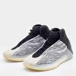 Pre Owned Yeezy x Adidas Grey/Black Mesh and Fabric QNTM Sneakers Size 46 2/3