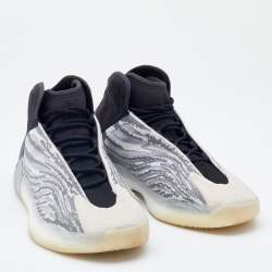 Pre Owned Yeezy x Adidas Grey/Black Mesh and Fabric QNTM Sneakers Size 46 2/3