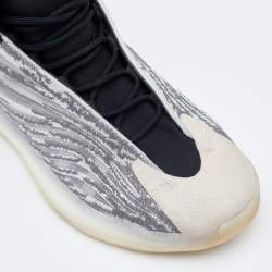 Pre Owned Yeezy x Adidas Grey/Black Mesh and Fabric QNTM Sneakers Size 46 2/3