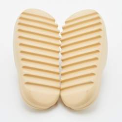 Pre Owned Yeezy x Adidas Beige Rubber Desert Sand Slides Size 48.5