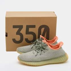 Yeezy x Adidas Grey Knit Fabric Boost 350 V2 Desert Sage Reflective Sneakers 41 1/3