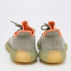 Yeezy x Adidas Grey Knit Fabric Boost 350 V2 Desert Sage Reflective Sneakers 41 1/3