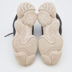 Pre Owned Yeezy x Adidas Blue/Grey Neoprene and Suede Yeezy 500 High Slate Sneakers Size 46 2/3