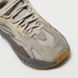 Pre Owned Yeezy x Adidas Grey Suede and Fabric Boost 700 V2 Tephra Sneakers Size 43 1/3