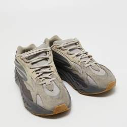 Pre Owned Yeezy x Adidas Grey Suede and Fabric Boost 700 V2 Tephra Sneakers Size 43 1/3