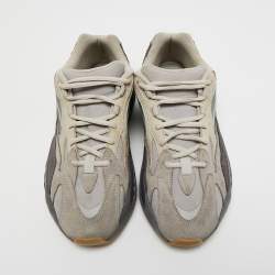 Pre Owned Yeezy x Adidas Grey Suede and Fabric Boost 700 V2 Tephra Sneakers Size 43 1/3