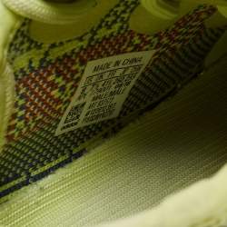 Pre Owned Yeezy x Adidas Green Knit Fabric Boost 350 V2 Sneakers Size 41 1/3