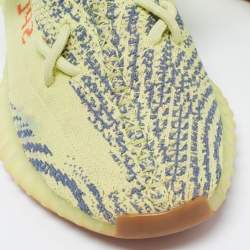 Pre Owned Yeezy x Adidas Green Knit Fabric Boost 350 V2 Sneakers Size 41 1/3