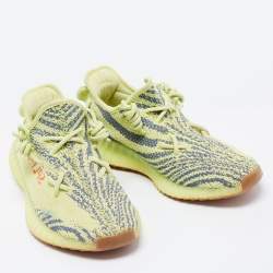 Pre Owned Yeezy x Adidas Green Knit Fabric Boost 350 V2 Sneakers Size 41 1/3