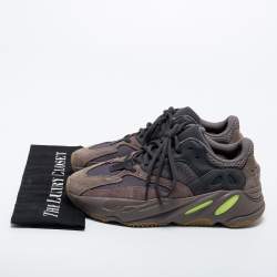 Pre Owned Yeezy x Adidas Multicolor Suede and Mesh Boost 700 Mauve Sneakers Size 40